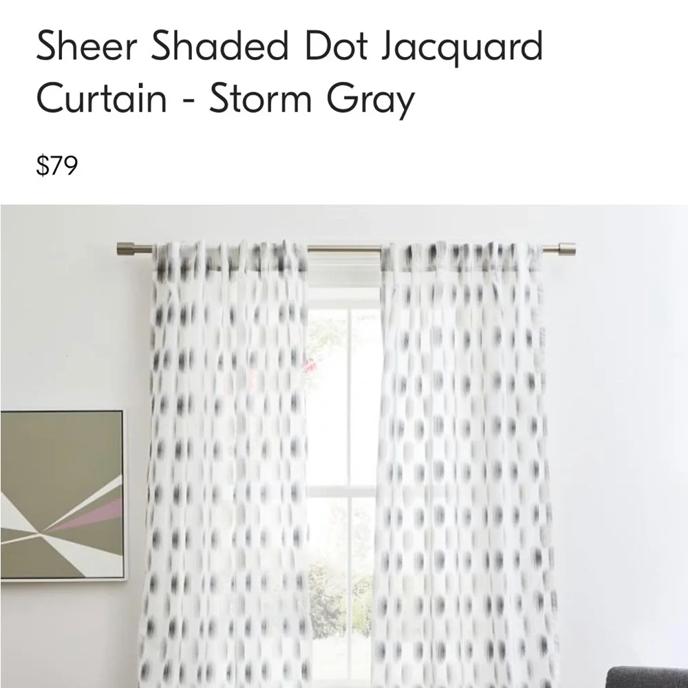 West Elm Sheer Curtains 96”